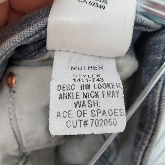Mother The Looker High Waist Nick Fray Ankle Skinny Jeans in Grey Size 25 - Picture 7 of 9